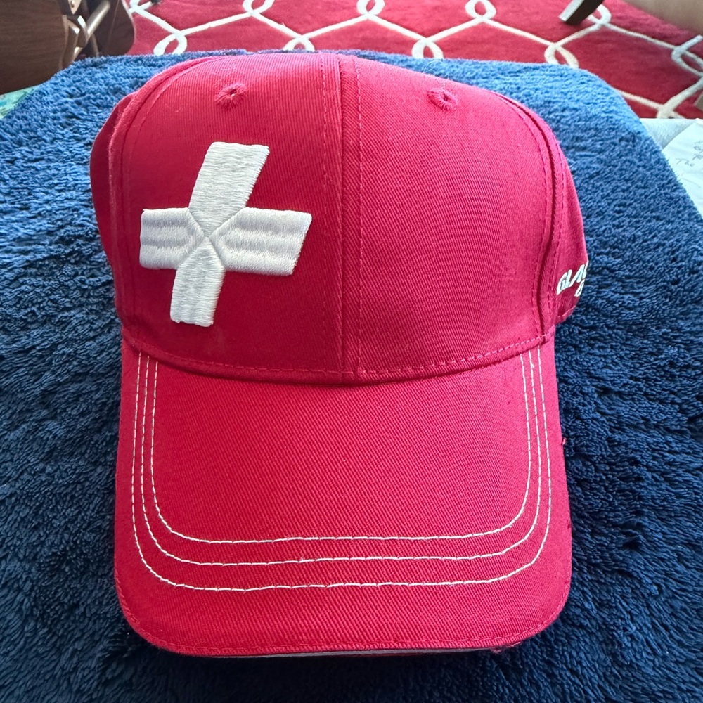 Glacier Express Red Baseball Cap with White Swiss Cross